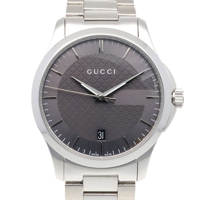 グッチ Gタイムレス 腕時計 時計 ステンレススチール 126.4 クオーツ メンズ 1年保証 GUCCI 中古