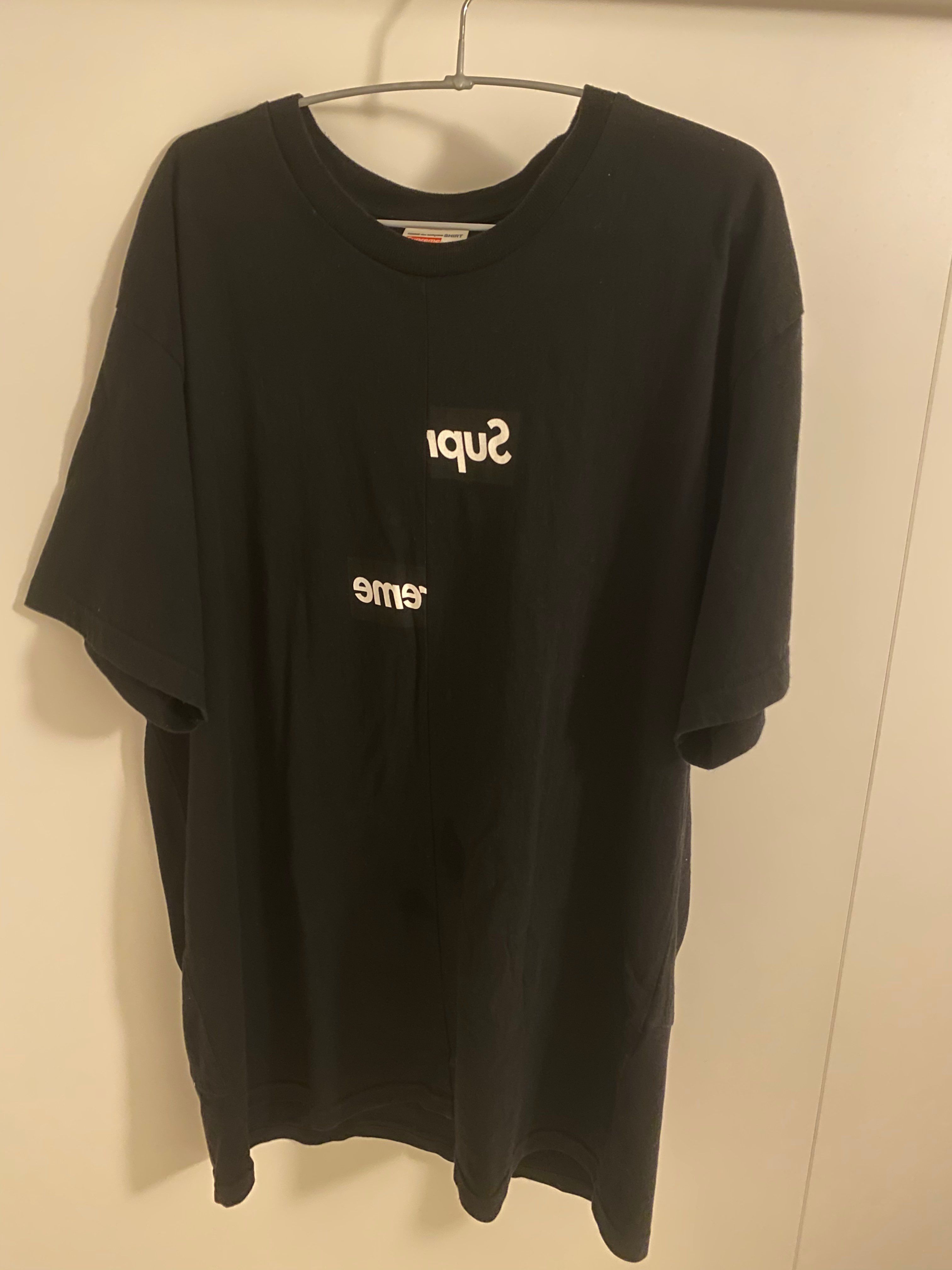 Supreme / Comme des Garçons SHIRT® Split Box Logo Tee "Black"