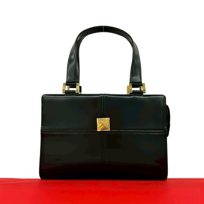 YVES SAINT LAURENT イヴ・サンローラン YSL ロゴ 金具 レザー ハンドバッグ ブラック
57769