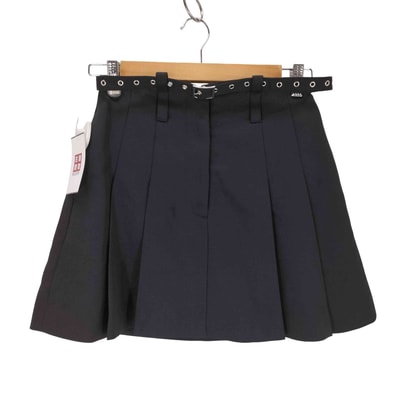 ベルト付きタックミニスカート【1142323442873】
