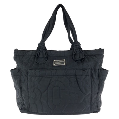 美品 MARC JACOBS マークジェイコブス ブラック 黒 シルバー金具 ナイロン トートバッグ ショルダーバッグ 602224 【中古】