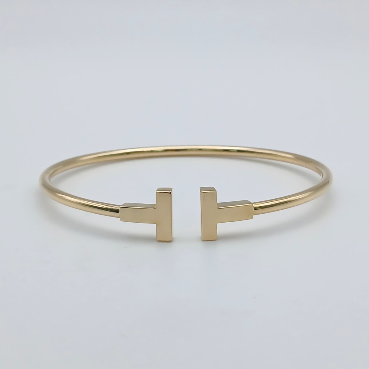 TIFFANY&Co. ティファニー Tワイヤーブレスレット 750YG バングル K18イエローゴールド イエローゴールド  レディース【中古】