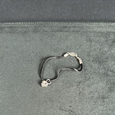 Chrome Hearts KZ Bracelet / # 2 Heart Charm "Silver/Black"