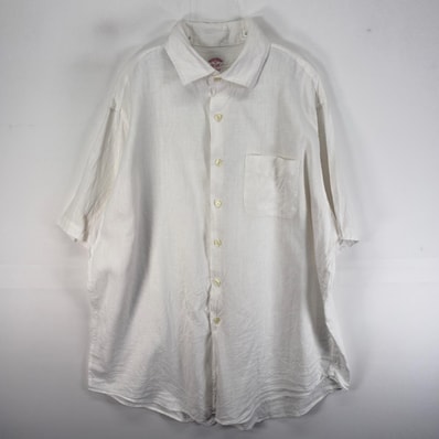 古着 ブルックスブラザーズ Brooks Brothers 半袖シャツ 1818 XL ホワイト系 無地 メンズ