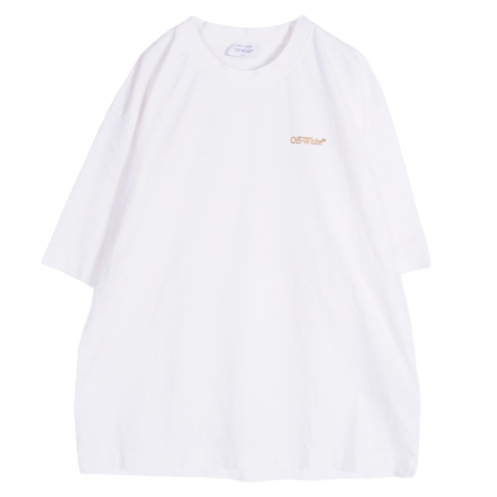 OFF-WHITE オフホワイト Tシャツ OMAA120S25JER00D Tape Arrow T Shirt テープ アロー クルーネック 半袖カットソー Tシャツ オフホワイト系 XL【中古】