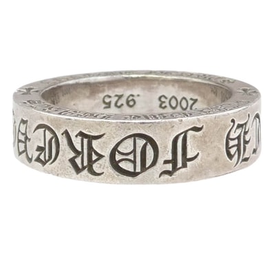 CHROME HEARTS クロムハーツ(原本無) リング 6mm SPACER FOREVER 6mmスペーサー フォーエバー リング シルバー系 18号【中古】