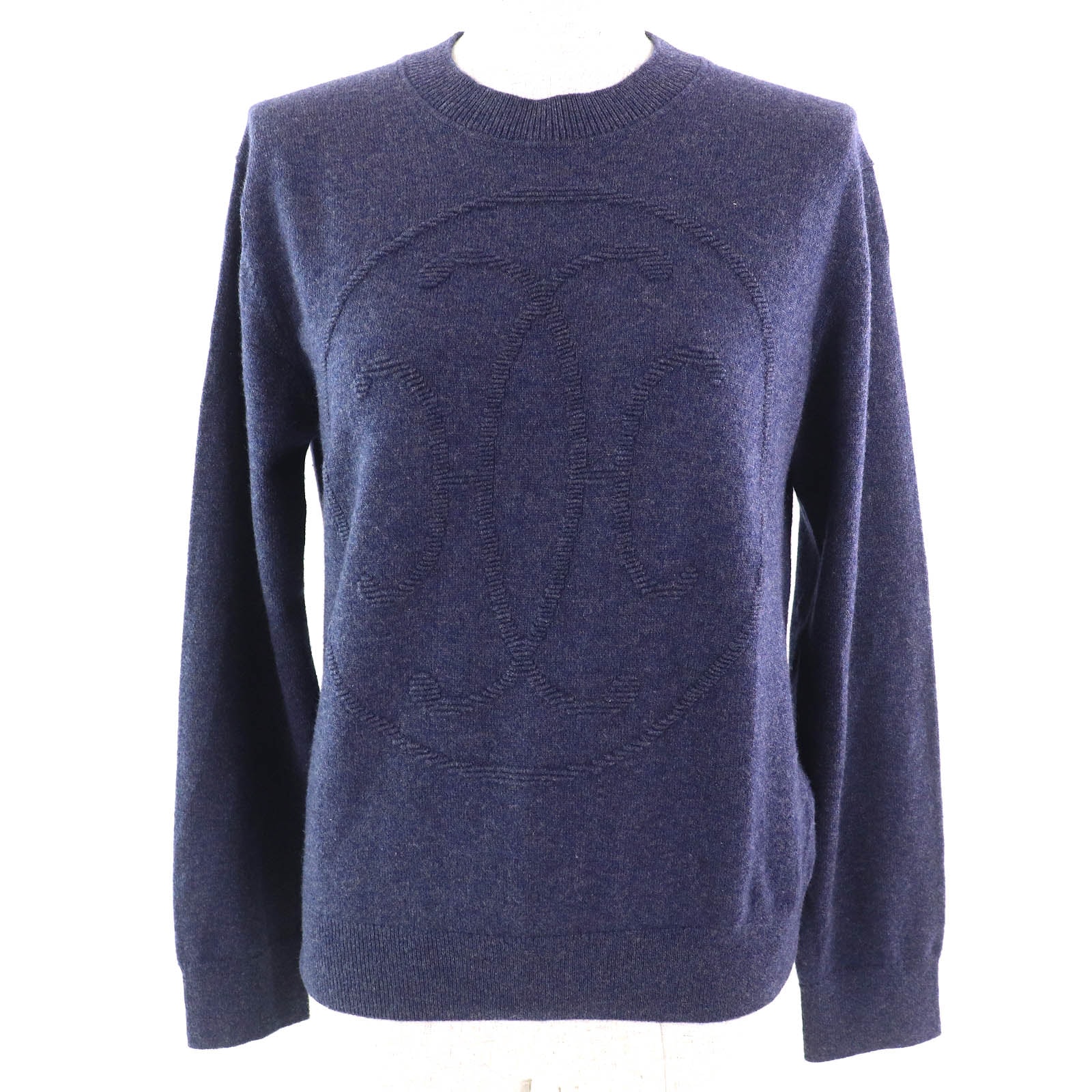 未使用品 エルメス
 ニット ネイビー系 レディース 40 2604D1