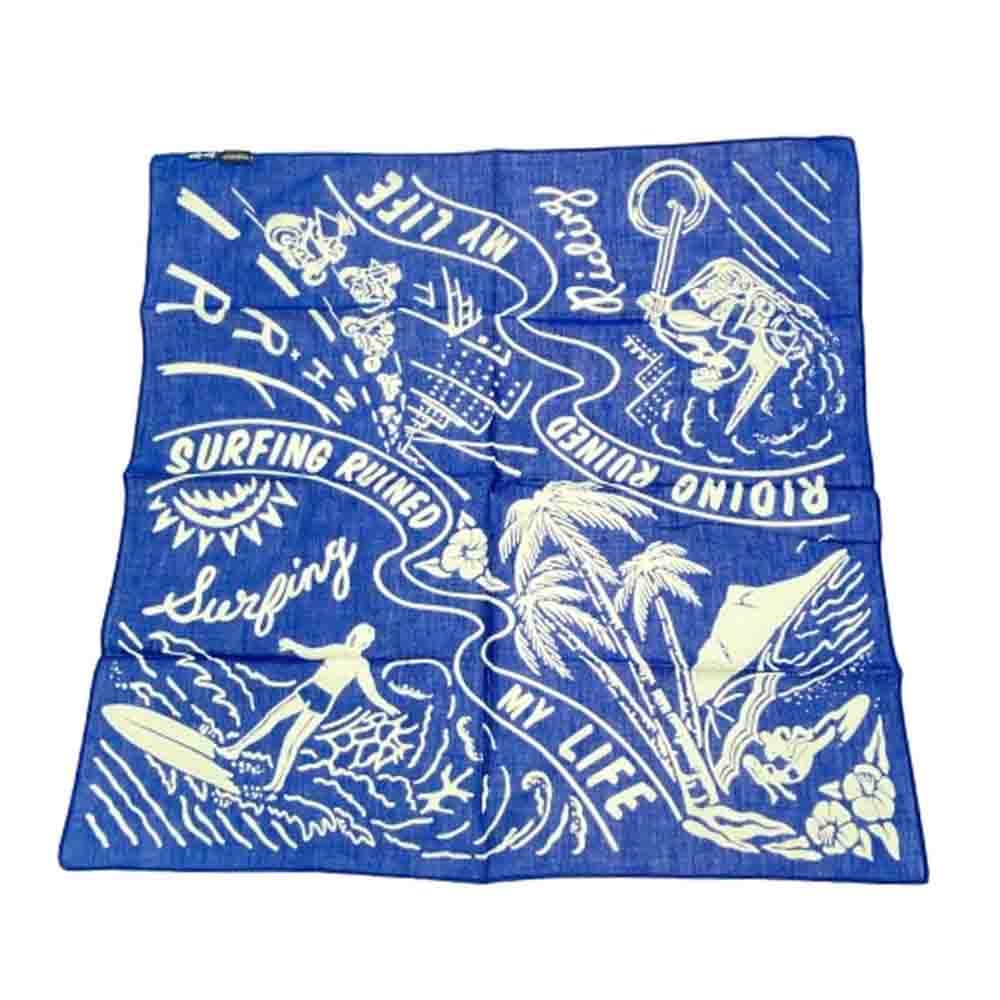 NEIGHBORHOOD ネイバーフッド その他アクセサリー ROUGH AND RUGGED ラフアンドラゲッド NHRR.RUINED C-BANDANA バンダナ ハンカチ ブルー系【中古】