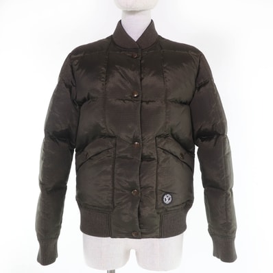 極美品 ルイヴィトン ダウンジャケット カーキ レディース 34