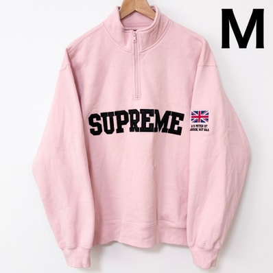 Supreme Shop Flag Half Zip Pullover (London) "Light Pink"