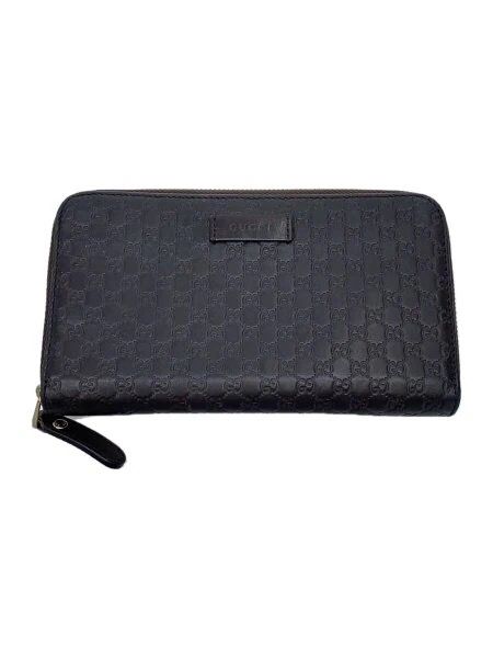GUCCI Micro Guccissima Round Fastener Wallet "Dark Brown"