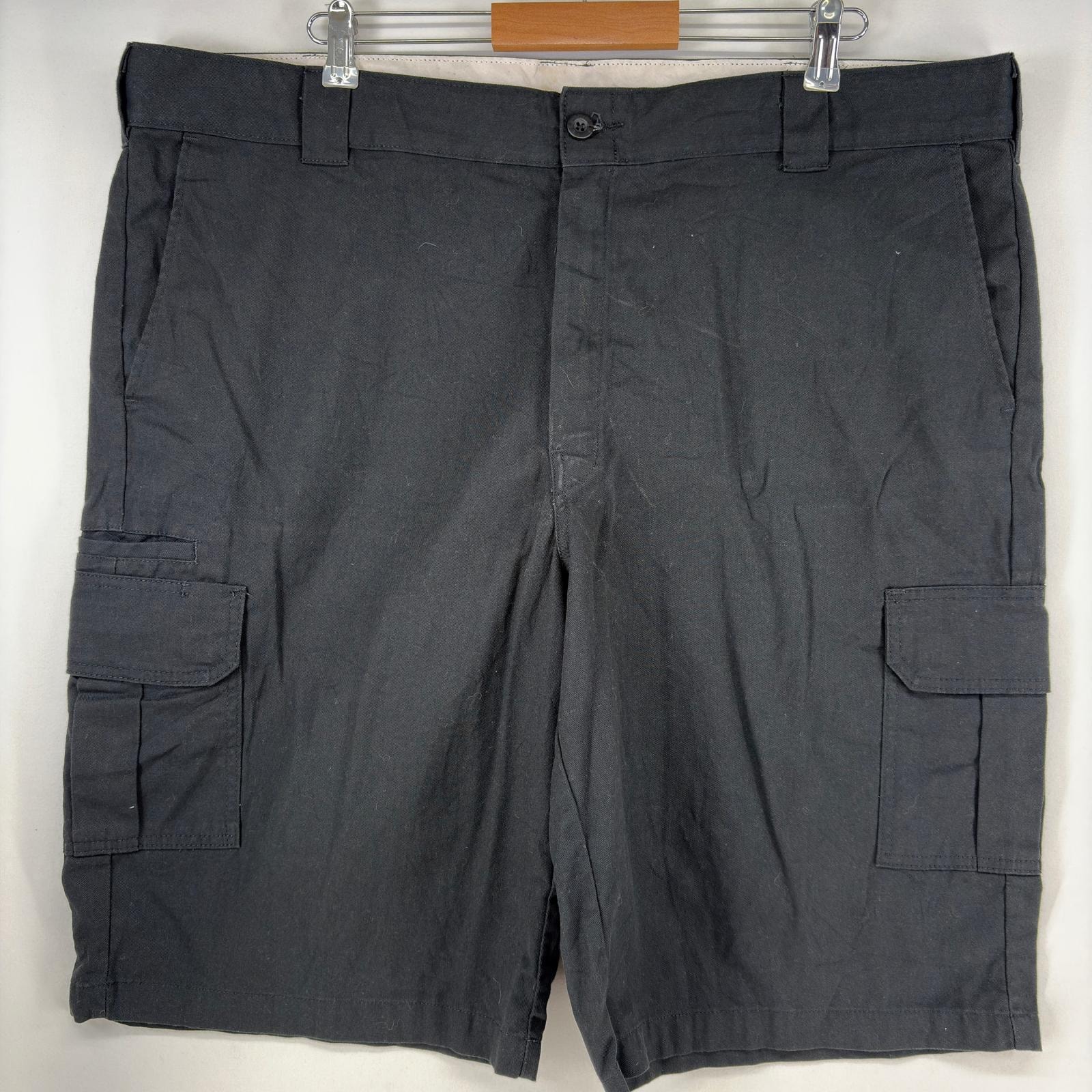 古着 ディッキーズ Dickies ショートパンツ ワーク ワンポイント カーゴパンツ 大きいサイズ ハーフパンツ FLEX w44 ブラック メンズ