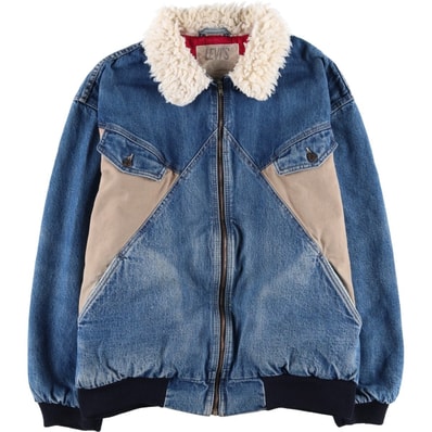 古着 90年代 リーバイス Levi's 70760-0215 中綿入り デニムブルゾン メンズXL相当 ヴィンテージ/evb034622
