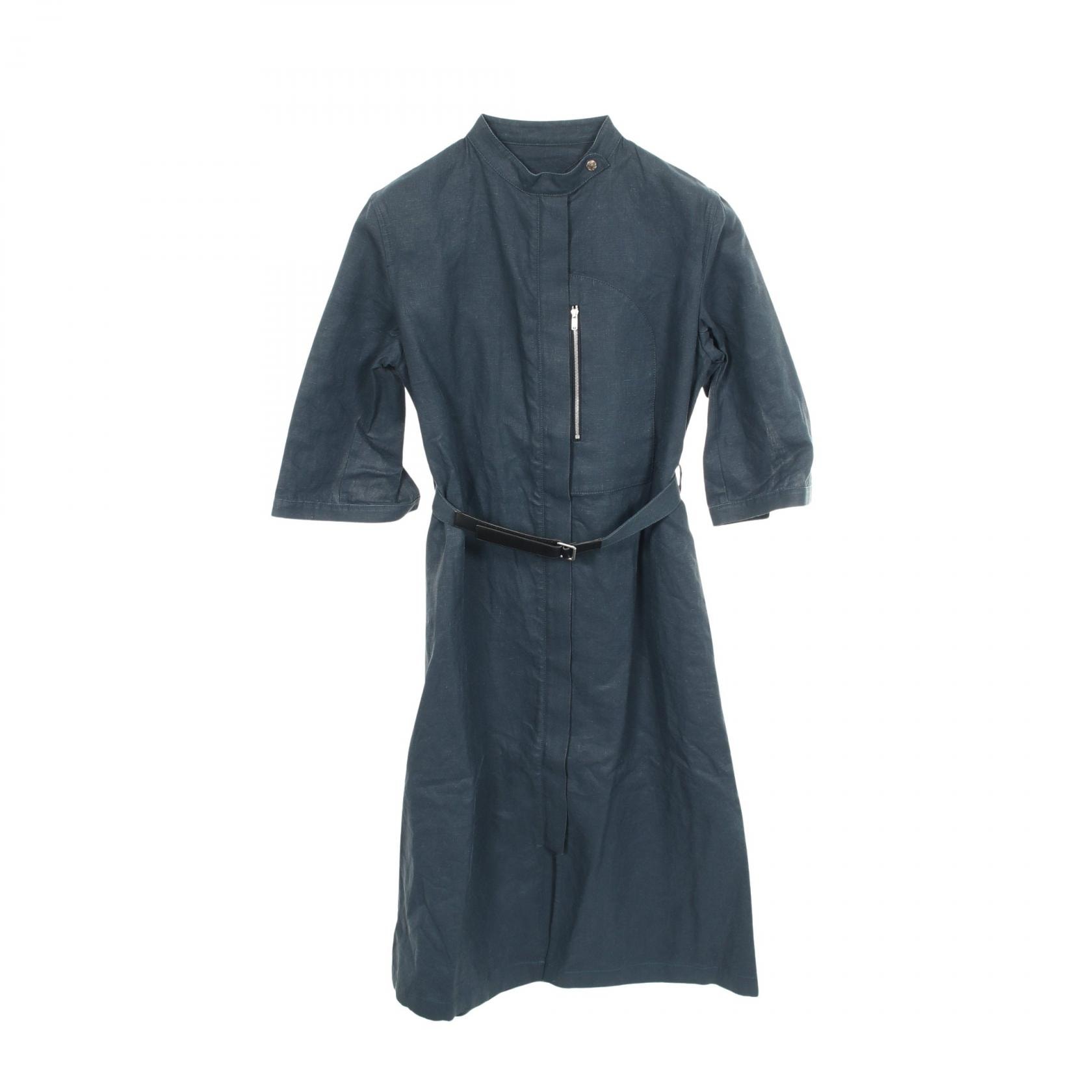 ジルサンダー JIL SANDER ジップアップ ワンピース 衣料品 トップス ファブリック レディース ブルー系 【中古】