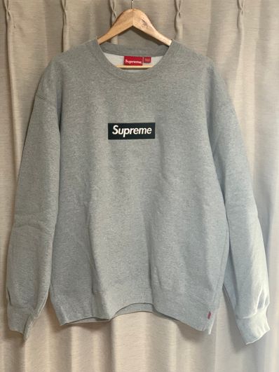 Supreme Box Logo Crewneck "Heather Grey" (22FW)