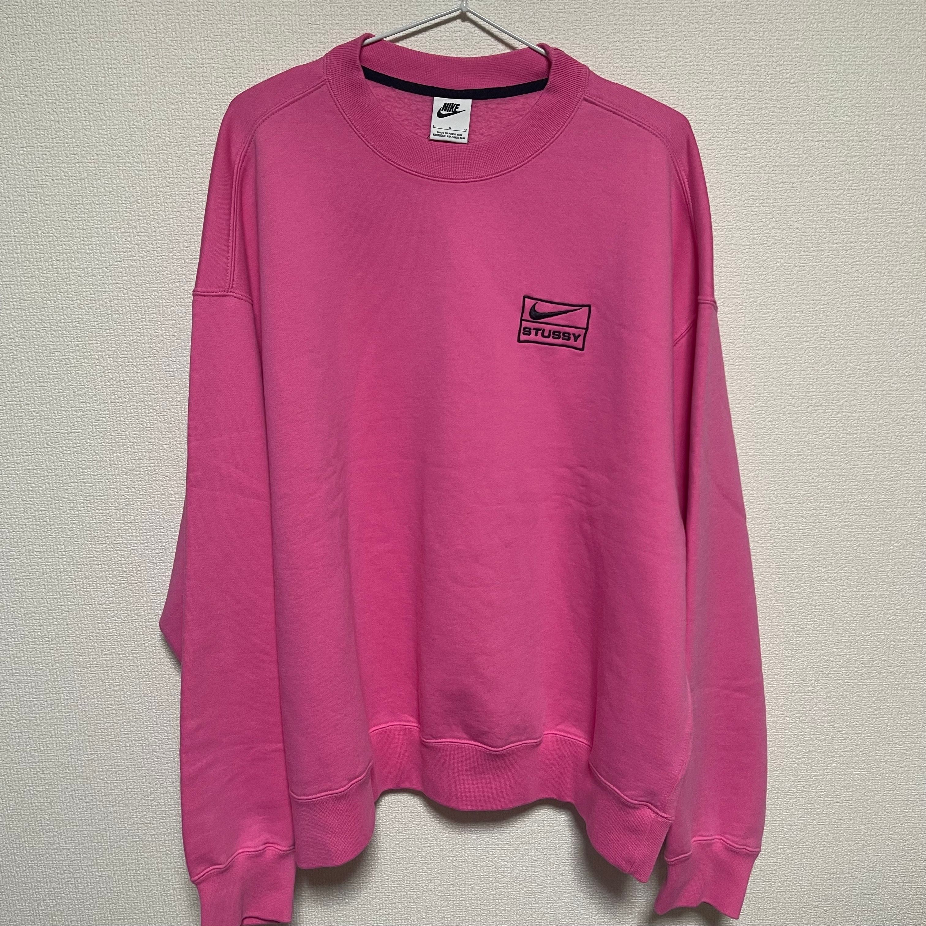 Stussy × Nike NRG Washed Fleece Crew (US Size) "Pink" DO5310-670
