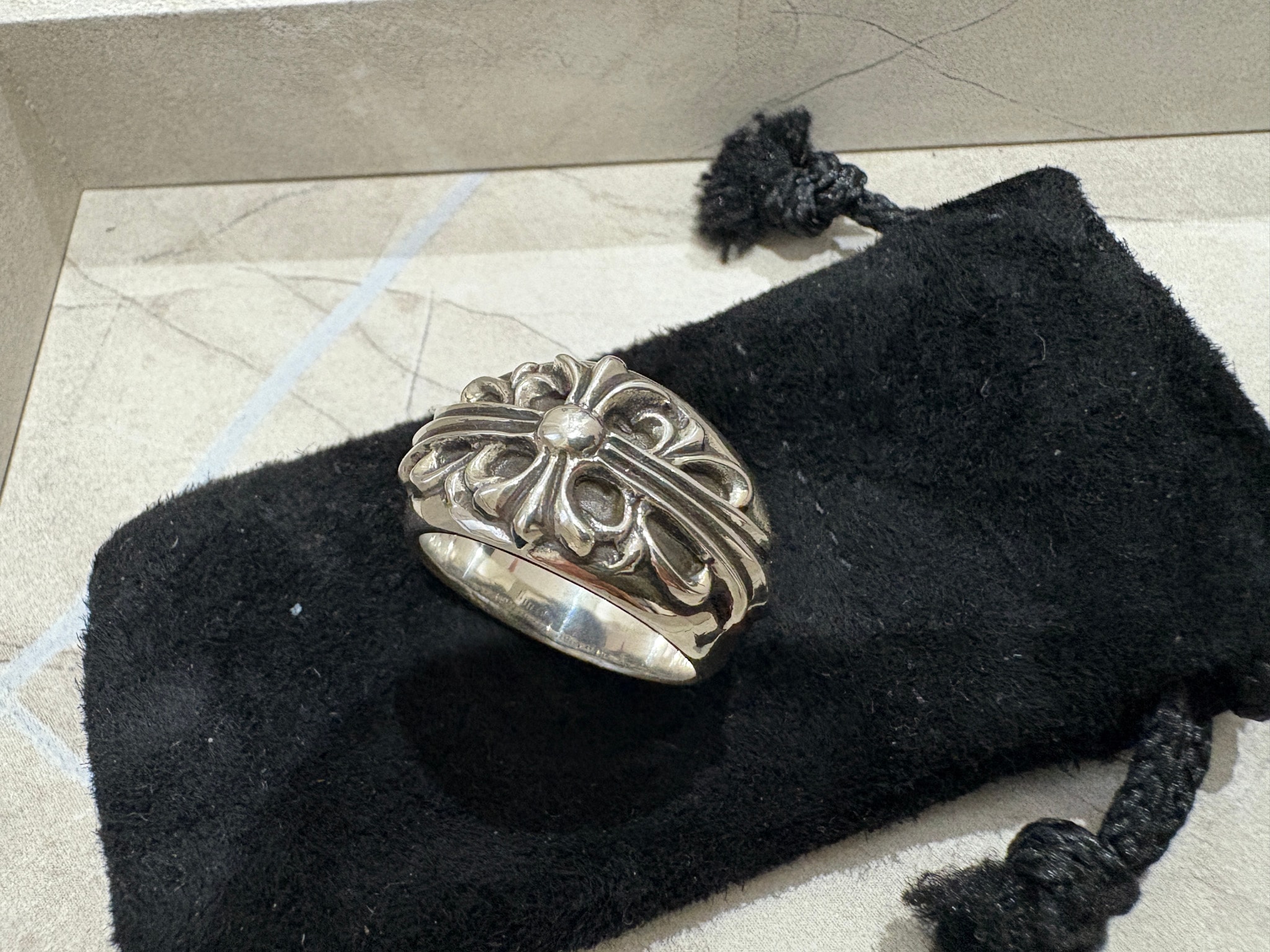 Chrome Hearts Floral Cross Ring "Silver"