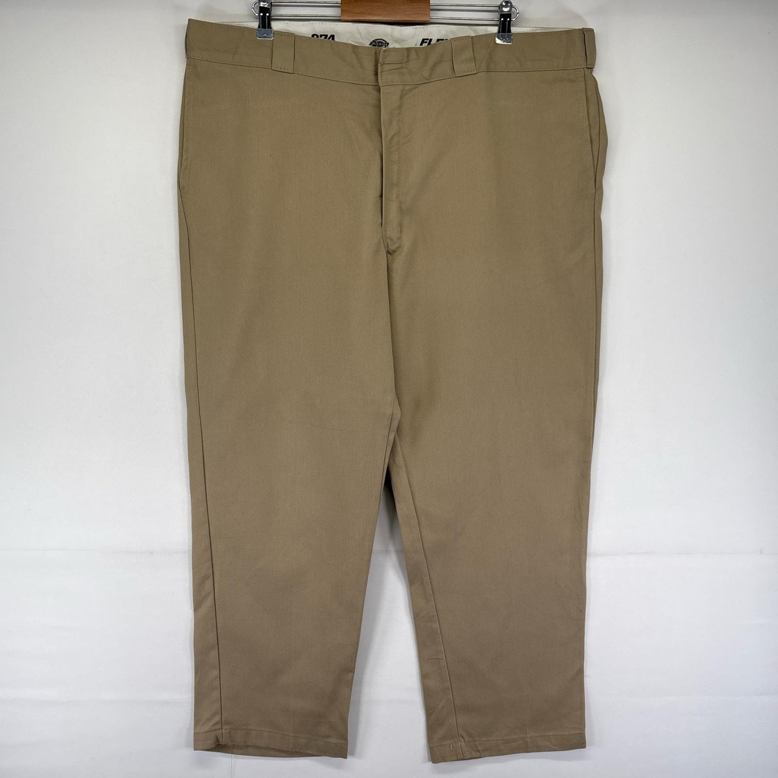 古着 ディッキーズ Dickies パンツ ワークパンツ 874 ストレート ジッパーフライ チノパン スラックス W44 L30 ベージュ系 メンズ
