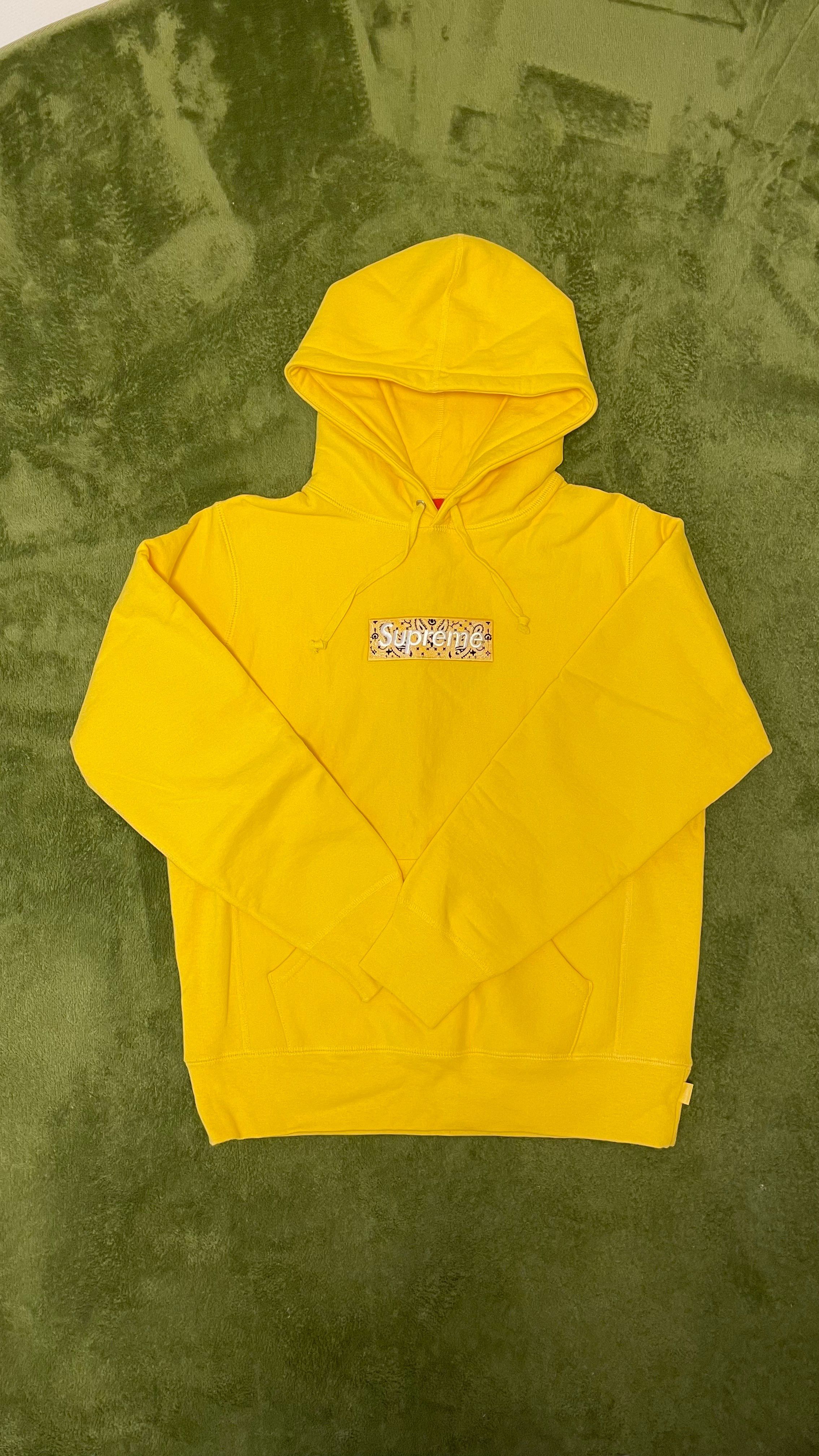 Supreme Bandana Box Logo Hooded Sweatshirt "Yellow"