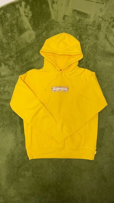 Supreme Bandana Box Logo Hooded Sweatshirt "Yellow"