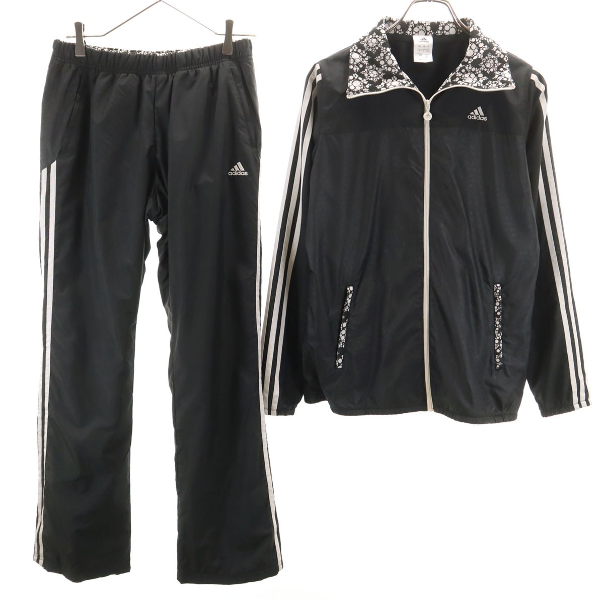 adidas アディダス トレーニング ウインドブレーカー 上下セットアップ OT/M ブラック 裏トリコット