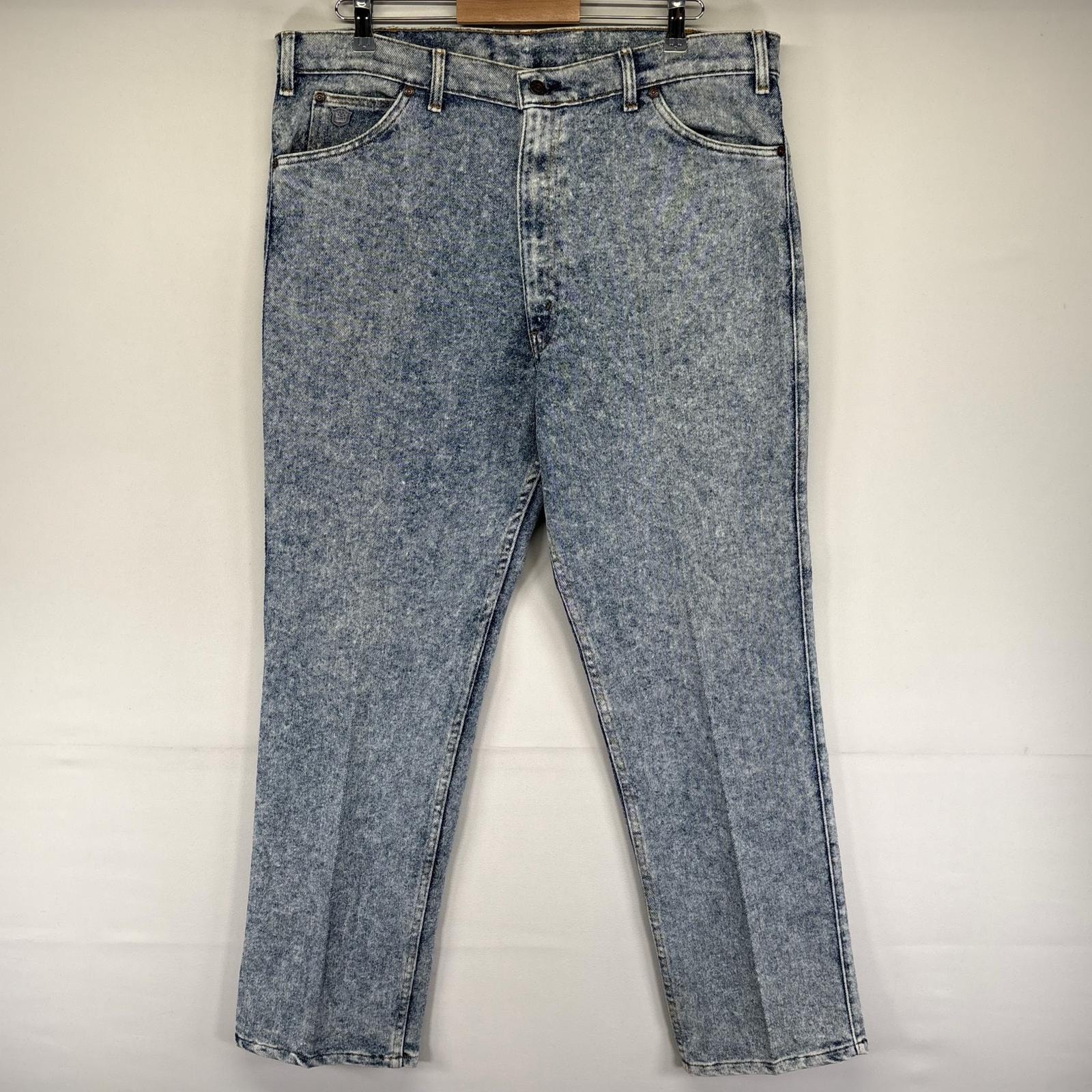 古着 リーバイス Levi's デニム パンツ ケミカルウォッシュ シルバーメダル ストレート 5ポケット W40 L30  ブルー系 メンズ