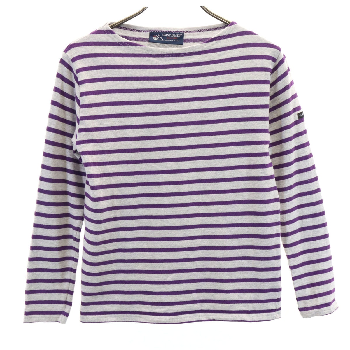 SAINT JAMES セントジェームス フランス製 長袖 ボートネック バスクシャツ XXS グレー系
