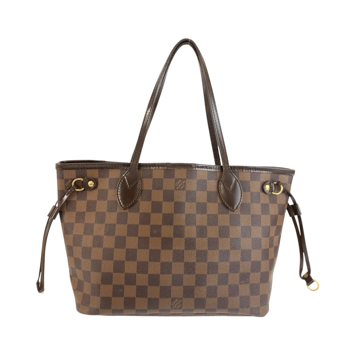 LOUIS VUITTON ルイヴィトン ダミエ ネヴァーフルPM ブラウン ゴールド金具 PVC レザー/ トートバッグ ハンドバッグ 1-0292568 【中古】
