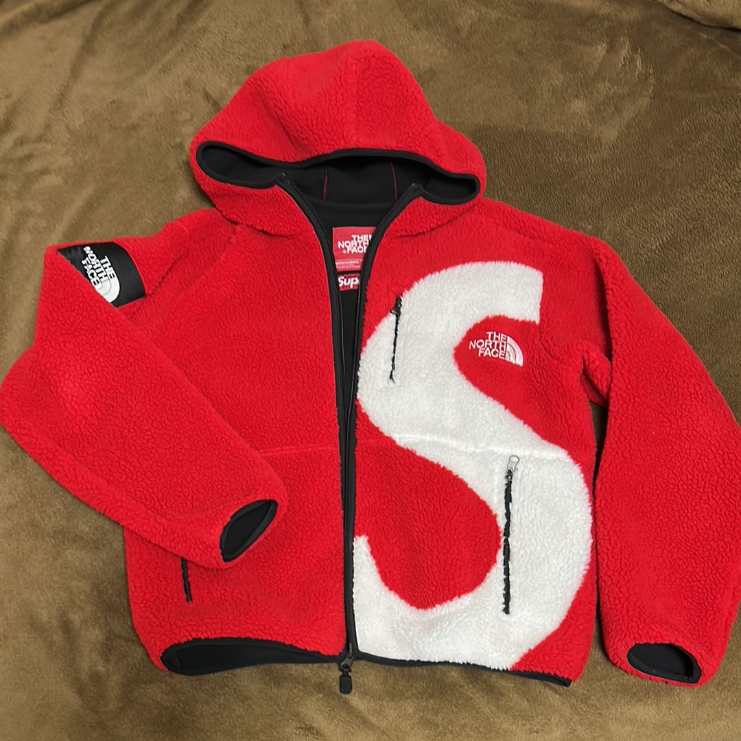 Supreme x The North Face S Logo Hooded Fleece Jacket "Red"