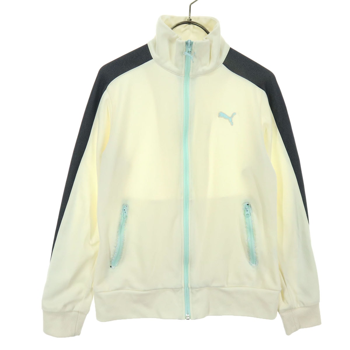 PUMA プーマ ワンポイントロゴ 長袖 トラックジャケット M ホワイト ジャージ