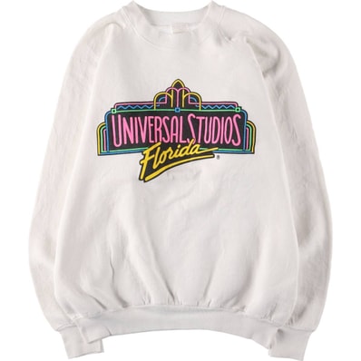 古着 90年代 フルーツオブザルーム FRUIT OF THE LOOM UNIVERSAL STUDIOS FLOLIDA ユニバーサルスタジオ フロリダ アドバタイジング スウェットシャツ トレーナー メンズXL相当/eaa523185