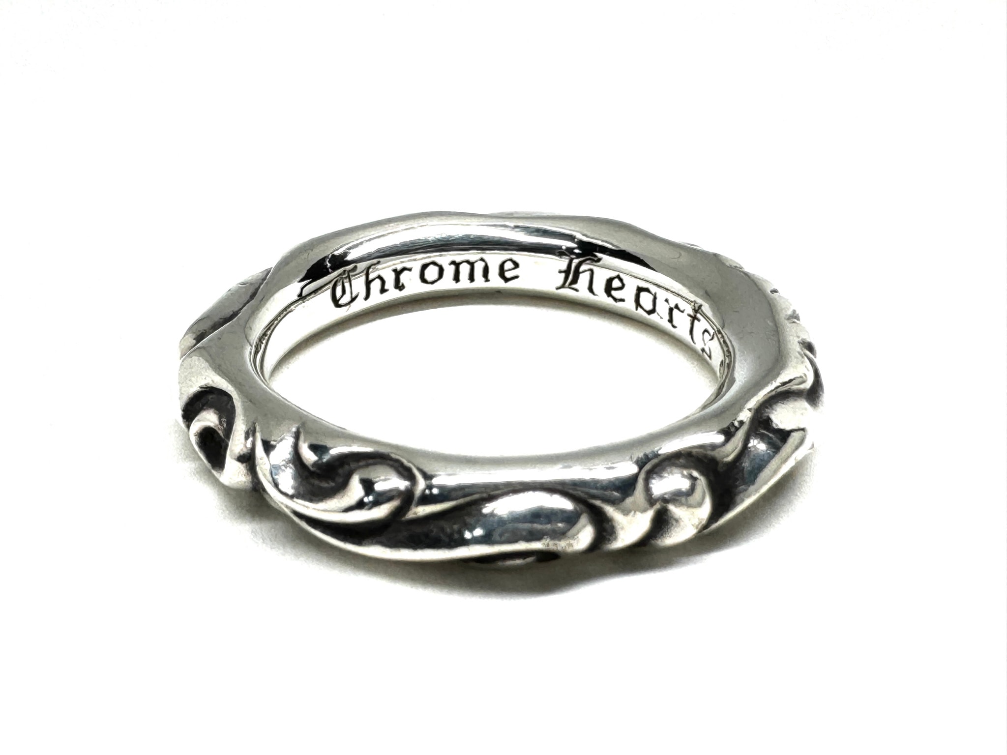 Chrome Hearts Scroll Band Ring "Silver"