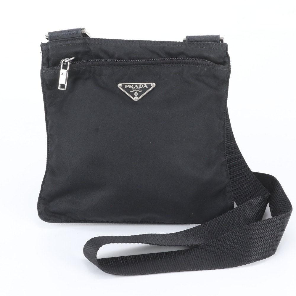 ■美品 プラダ テスート ナイロントライアングルロゴショルダーバッグ