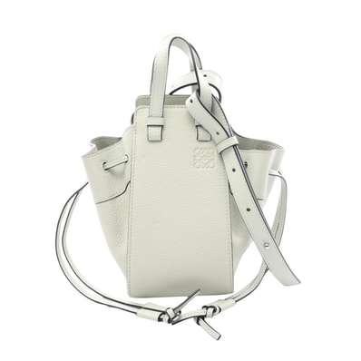 ロエベ LOEWE ハンモック ドローストリングバッグ ミニ 2WAY ハンドバッグ バッグ レザー レディース グリーン系 【中古】