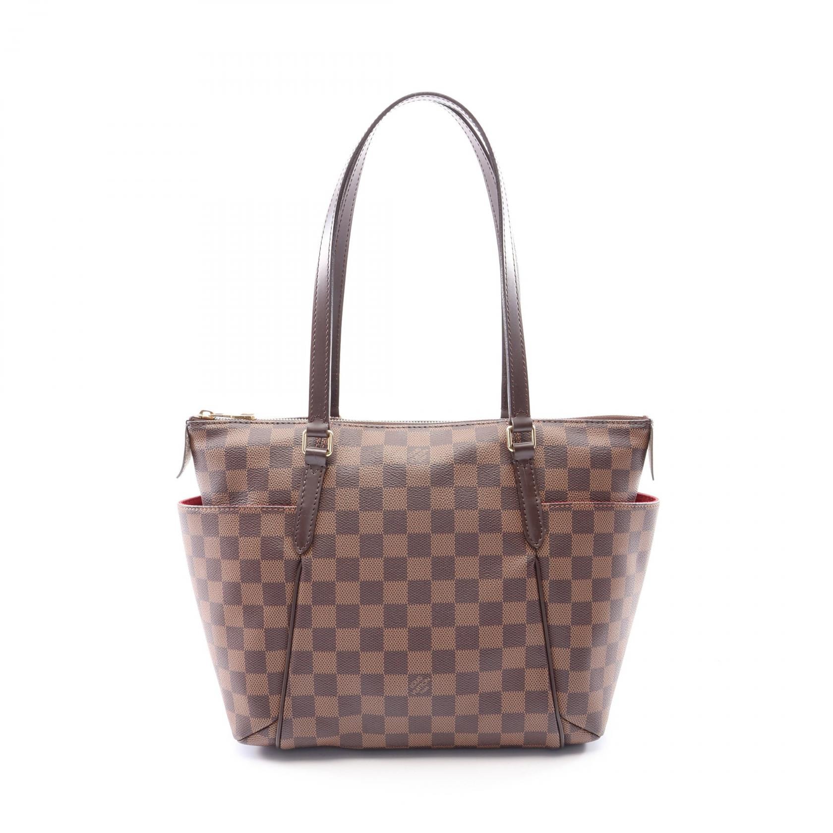 ルイ・ヴィトン LOUIS VUITTON トータリーPM トートバッグ バッグ PVCコーティングキャンバス レザー ダミエ エベヌ レディース ブラウン系 N41282 【中古】