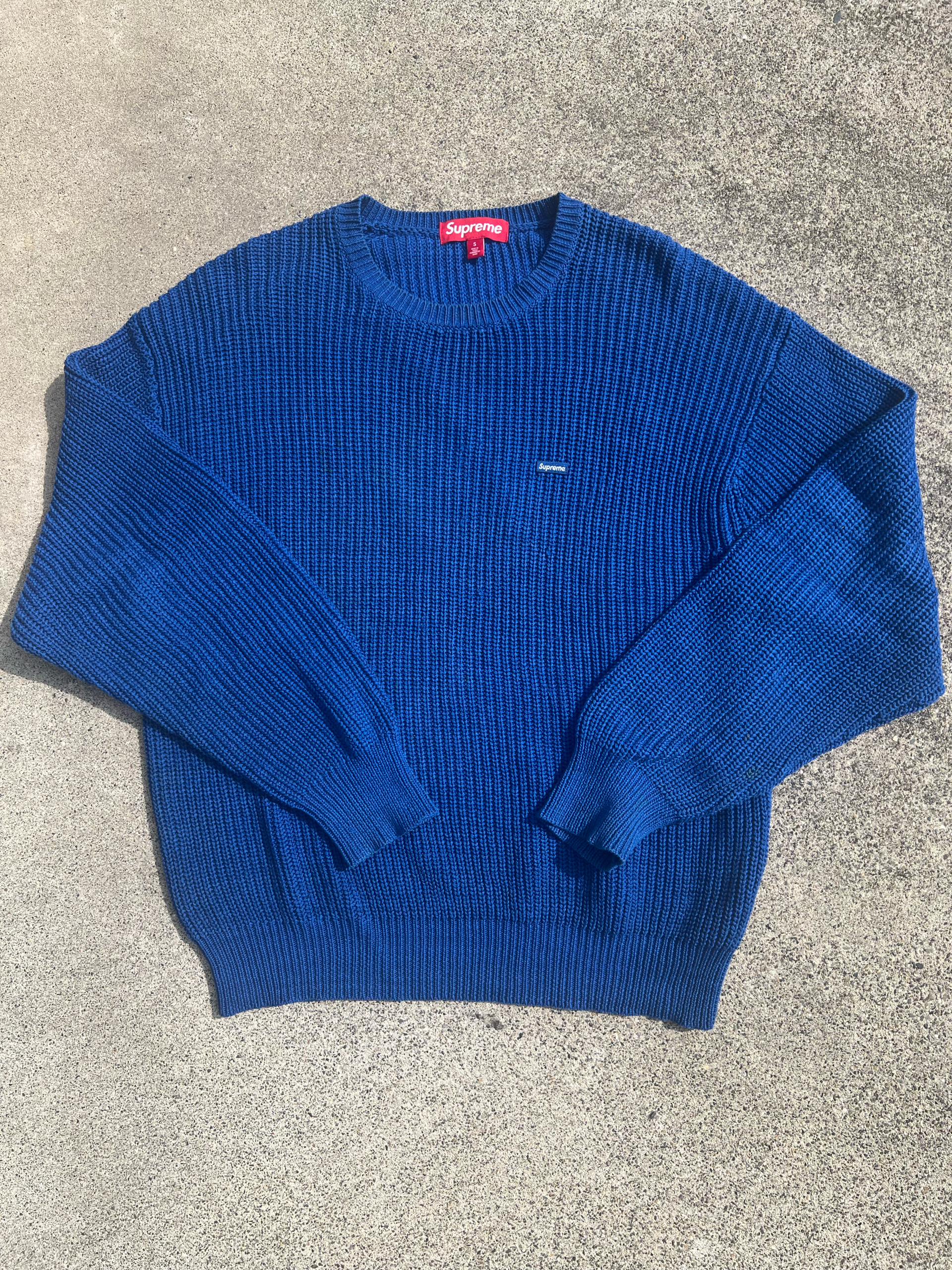 Supreme Small Box Ribbed Sweater "Royal"