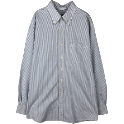 古着 ブルックスブラザーズ Brooks Brothers Est.1818 長袖 ボタンダウンストライプシャツ USA製 メンズXL相当/eaa646577