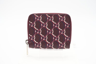 極美品 GUCCI グッチ GGシャドウ ロッソアンコラ ジップアラウンドウォレット 802024 コインケース ボルドー ネイビー ホワイト レザー レディース