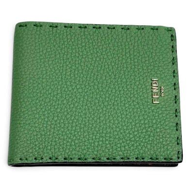 未使用品 フェンディ 二つ折り財布 フェンディ グリーン メンズ 7M0193