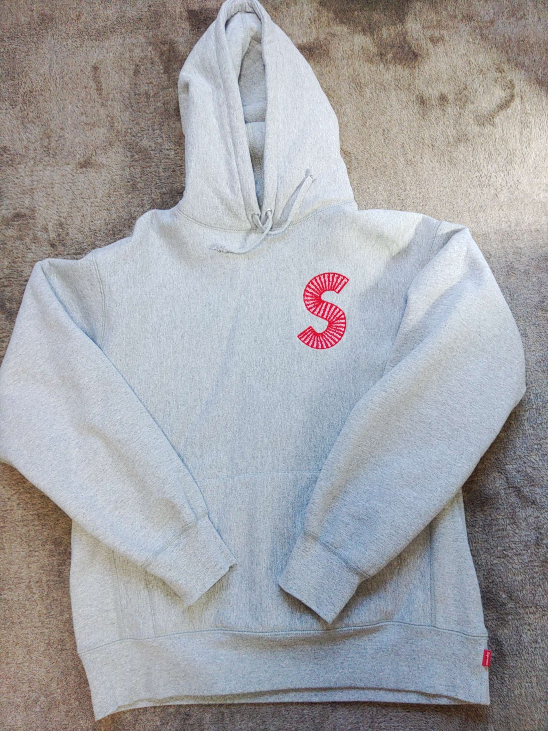 Supreme S Logo Hooded Sweatshirt "Heather Grey" (20FW)