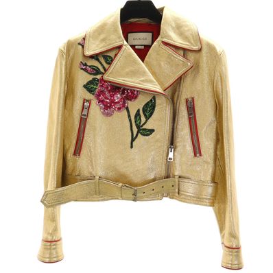 GUCCI ゴートレザー ダブルライダースジャケット