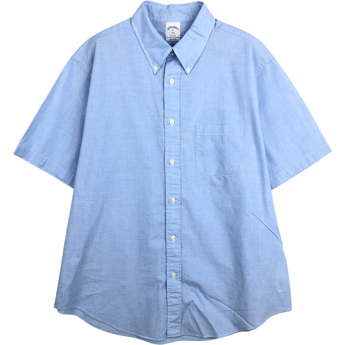 古着 ブルックスブラザーズ Brooks Brothers 1818 REGENT 半袖 ボタンダウンシャツ メンズXL相当/eaa668114