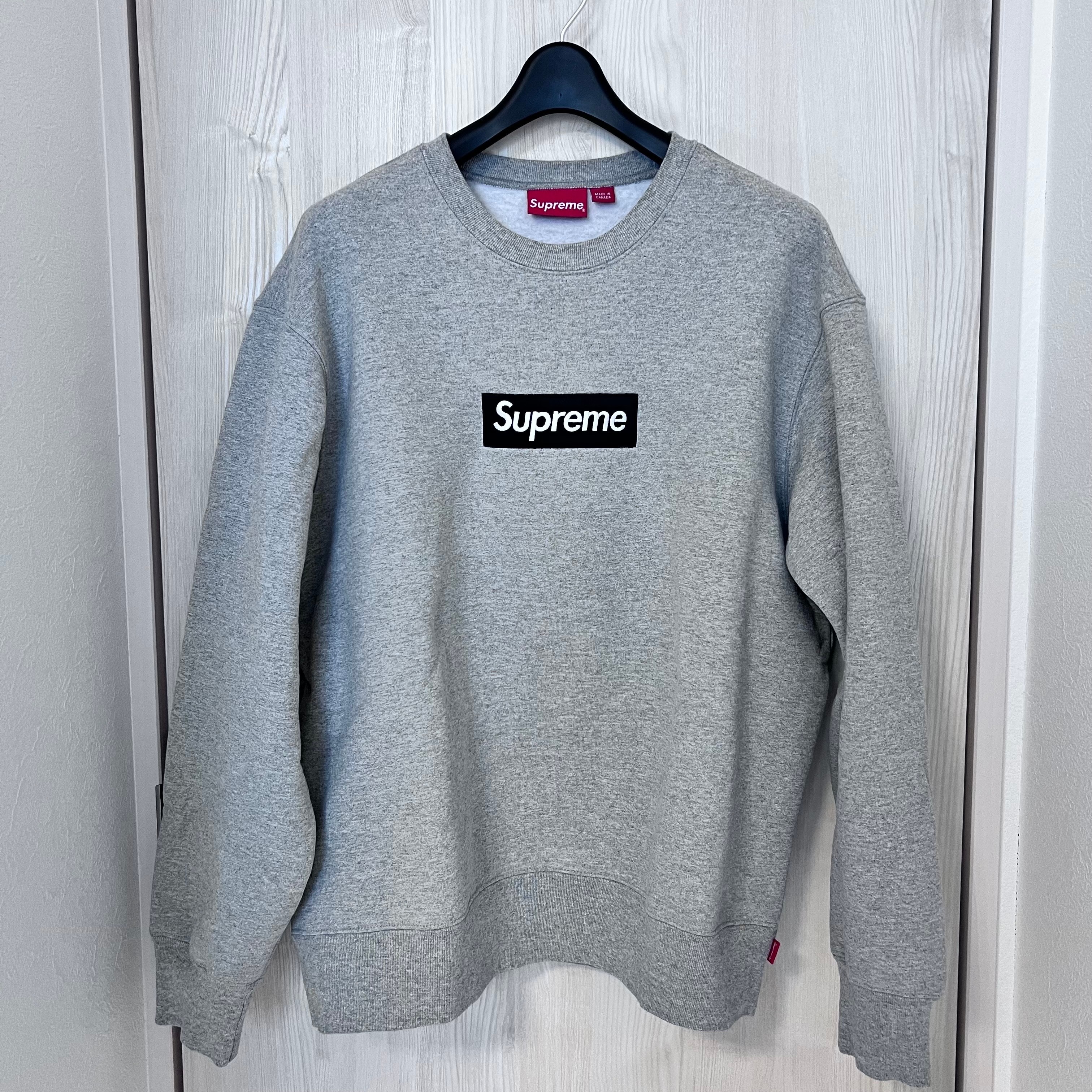 Supreme Box Logo Crewneck "Heather Grey" (22FW)