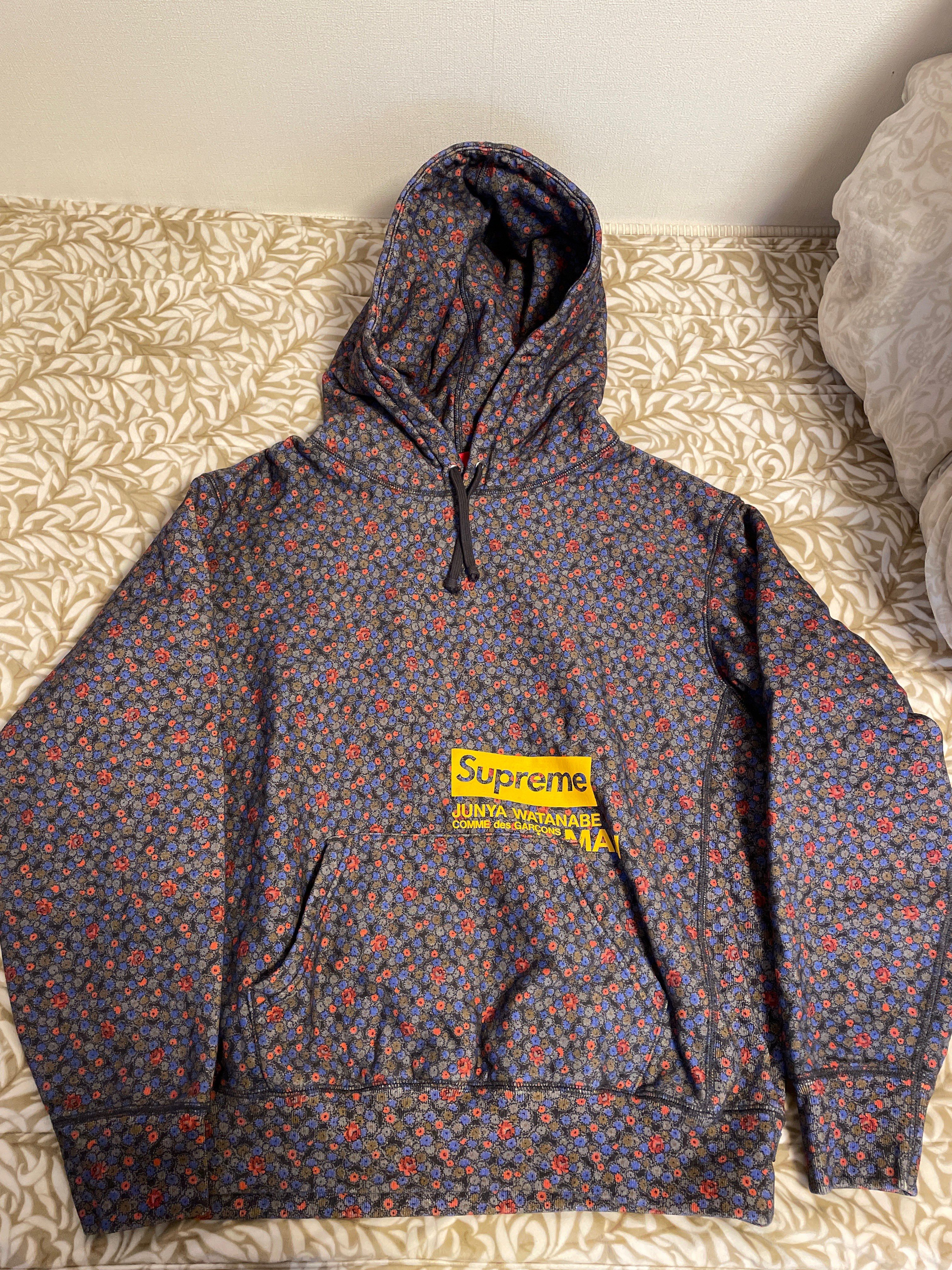 Supreme / JUNYA WATANABE COMME des GARCONS MAN Hooded Sweatshirt "Black Flowers"