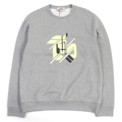 未使用品 エルメス
スウェット シュヴォー・アン・シンメトリー グレー メンズ L