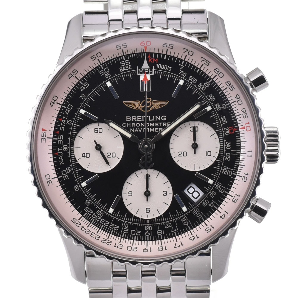 値下 ブライトリング BREITLING A23322 ナビタイマー クロノグラフ デイト 自動巻き メンズ 良品 Q#142887