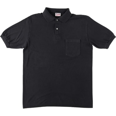 古着 80~90年代 ヘインズ Hanes STEDMAN ステッドマン バックプリント 半袖 ポロシャツ USA製 メンズL相当 ヴィンテージ/eaa654273