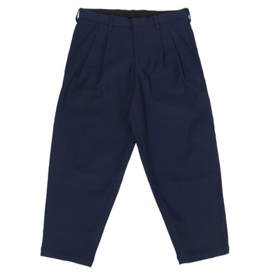 kolor カラー パンツ 21AW 21WCM-P08101 2タック クロップド テーパード パンツ ネイビー系 1【中古】