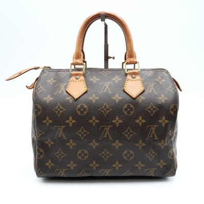 LOUIS VUITTON(ルイヴィトン)スピーディ25 ヴィンテージ ハンドバッグ ミニボストンバッグ モノグラム ブラウン PVC レザー ヌメ革 ゴールド金具 レディース M41528【中古】