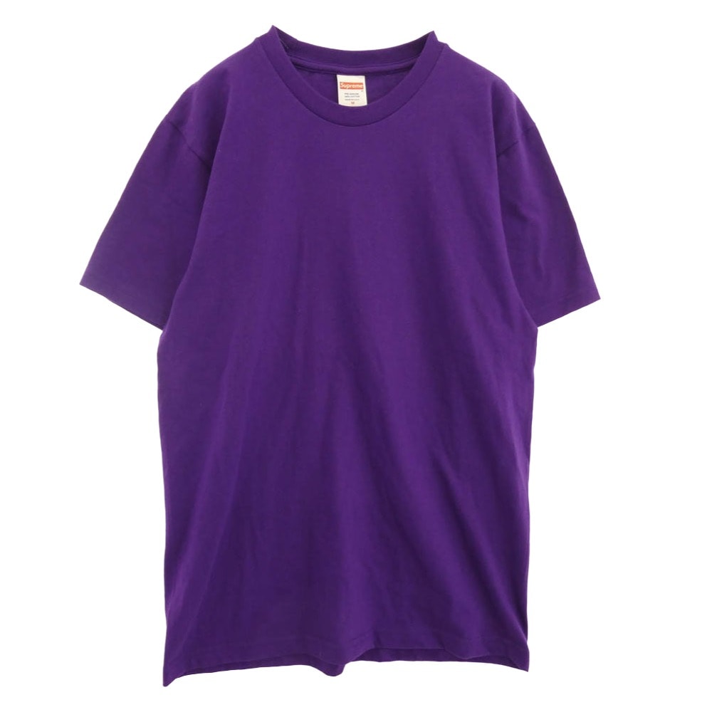 Supreme シュプリーム Tシャツ Blank Tee ブランク クルーネック 無地 半袖 Tシャツ カットソー パープル系 M【中古】
